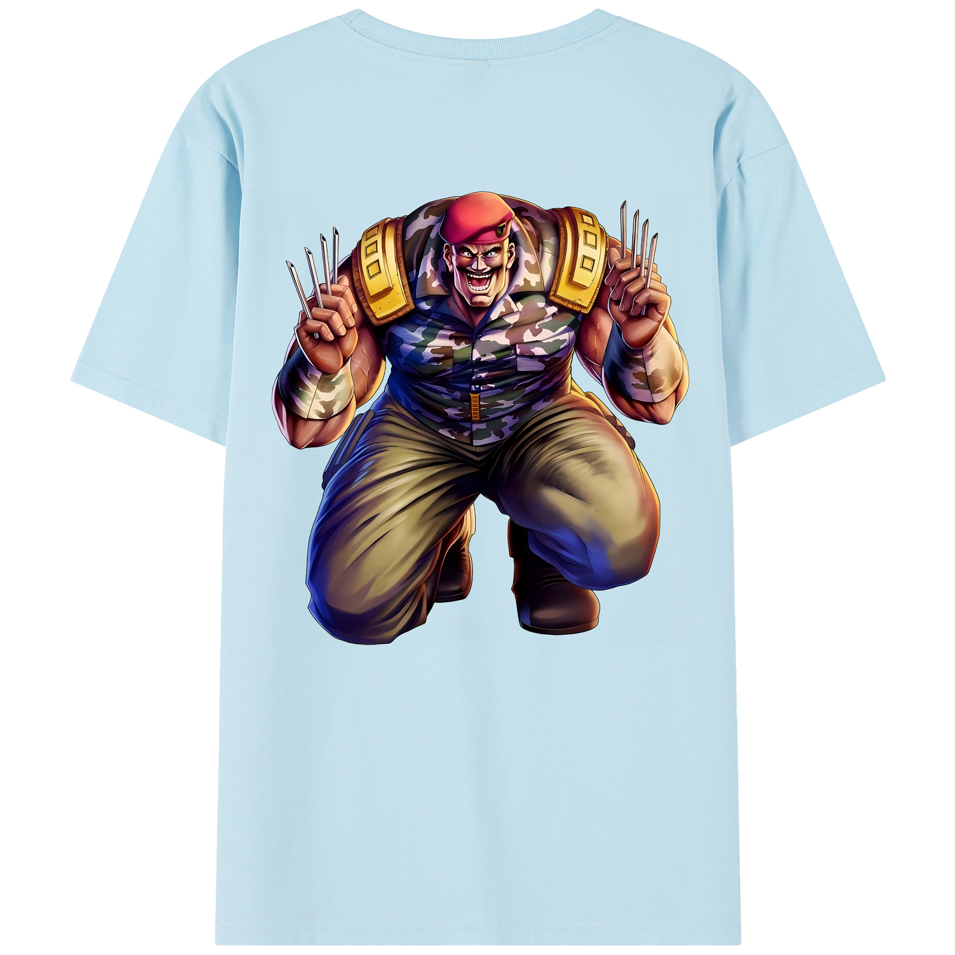 （画像用） 北斗の拳 Fist of the North Star 綿100％半袖Tシャツ（背面プリント）